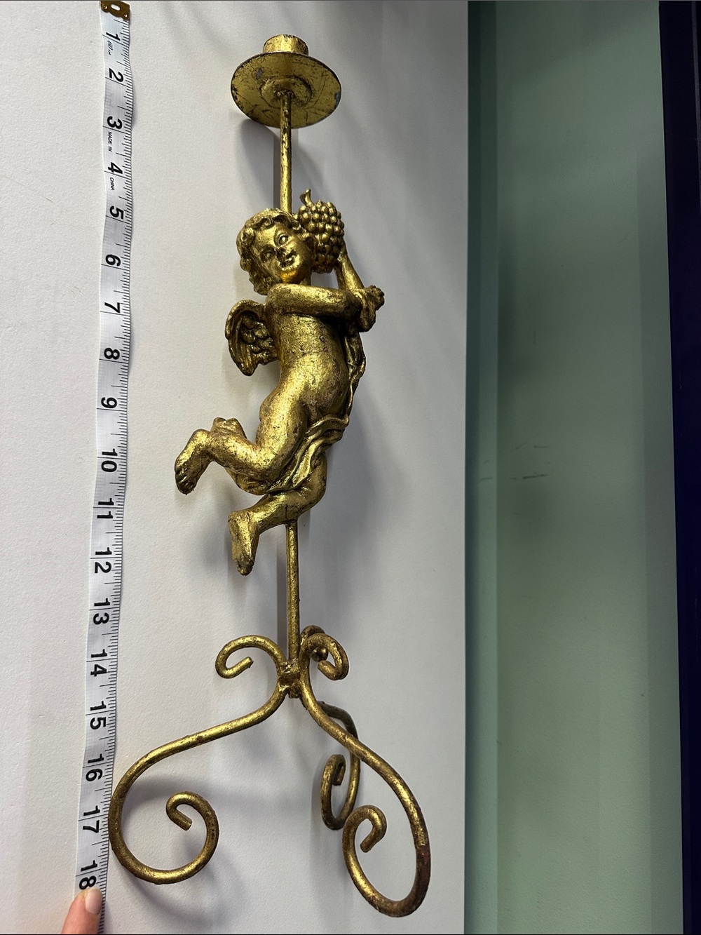 Gold Cherub Candle Holders - Decorative Pair - Picture 6 of 6